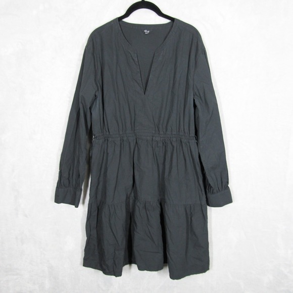 Rails Women's XL Dress Tiered Long Sleeve V Neck Black Casual - Picture 1 of 9